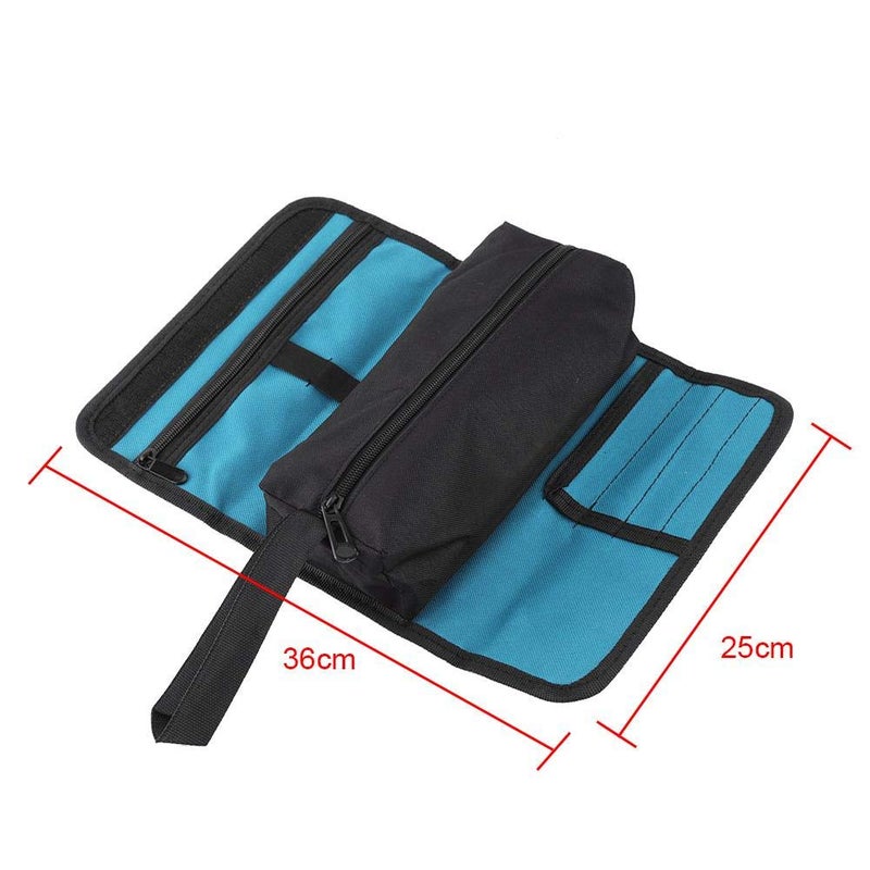Hilitand Tools Roll Holder Foldable Storage Bag Roll Up Tool Pouches for Professional Electrician Techincian Homeowner with Hand Strip - Image 2